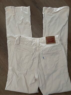 Levi's High-Rise Bootcut Corduroy Ivory Pants, 27